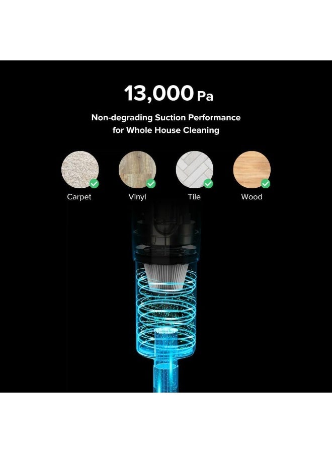 Airbot ممسحة مكنسة كهربائية رفيعة جداً رطبة وجافة مع خزان ماء وقطعة قماش للمسح، مكنسة كهربائية محمولة بعصا - Image 4